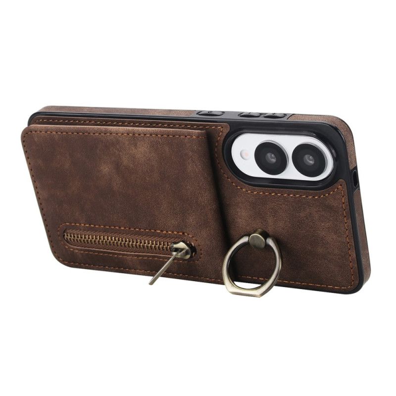 Coque Samsung Galaxy S25 Edge Portefeuille Zippé et Technologie RFID