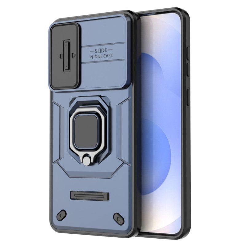 Coque Samsung Galaxy S25 Edge Ring Résistante avec Protecteur Objectif