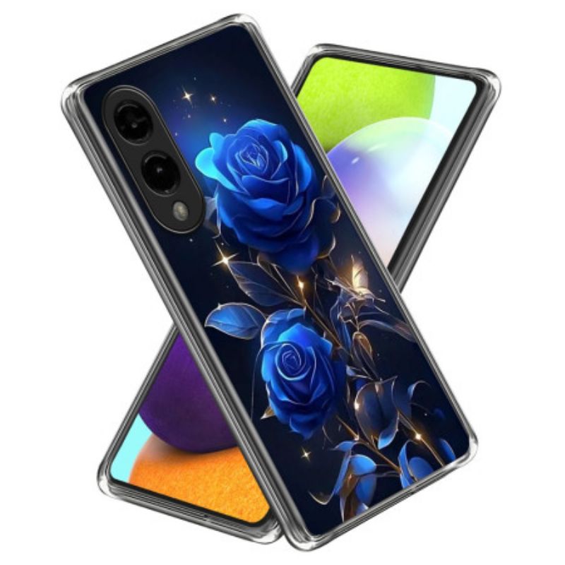Coque Samsung Galaxy S25 Edge Roses Bleues