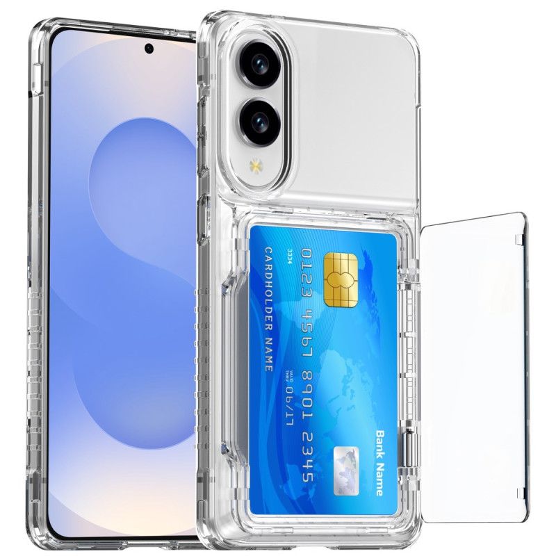 Coque Samsung Galaxy S25 Edge Transparente et Porte-Cartes