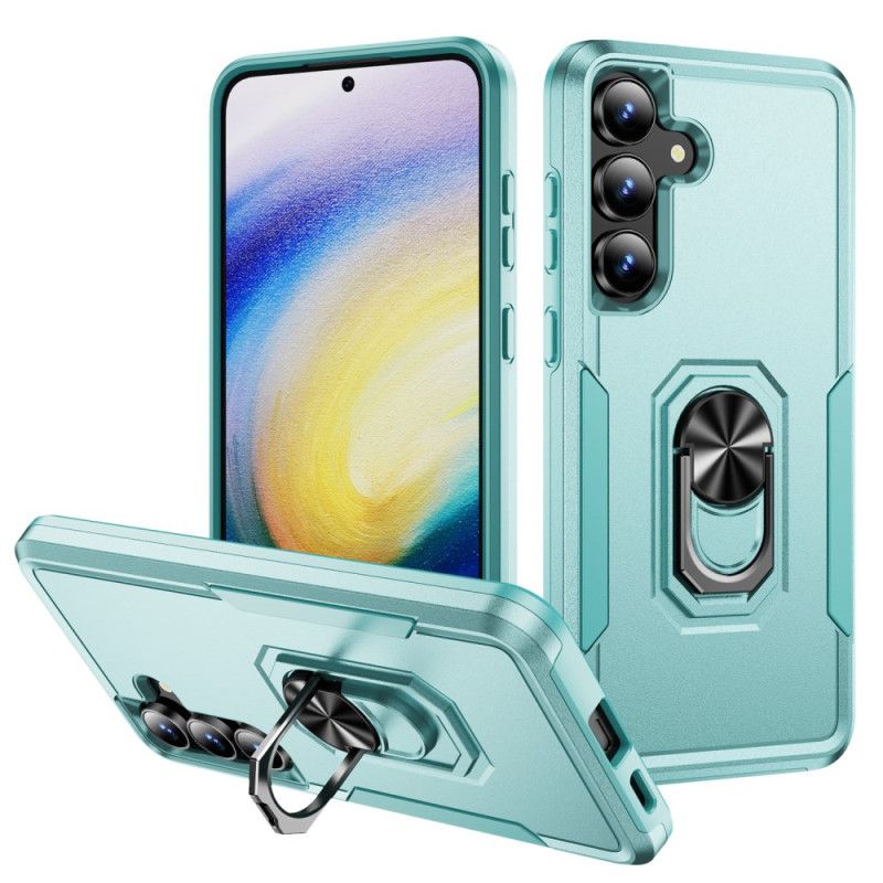 Coque Samsung Galaxy S25 FE Anneau-Support Effet Métal