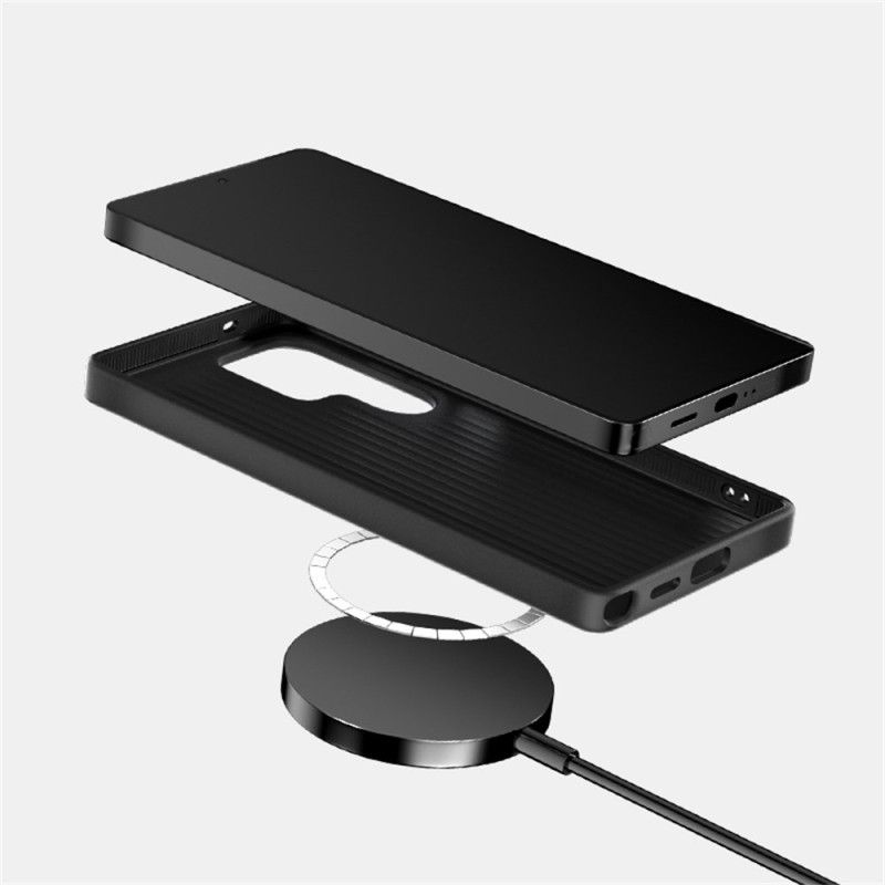 Coque Samsung Galaxy S25 FE Compatible MagSafe Micro-Gaufrage ABEEL