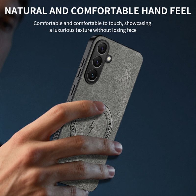 Coque Samsung Galaxy S25 FE MagSafe Effet Cuir Nappa