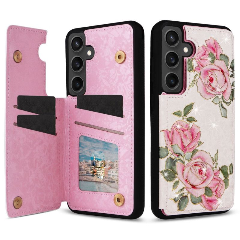Coque Samsung Galaxy S25 FE Porte-Cartes Floral