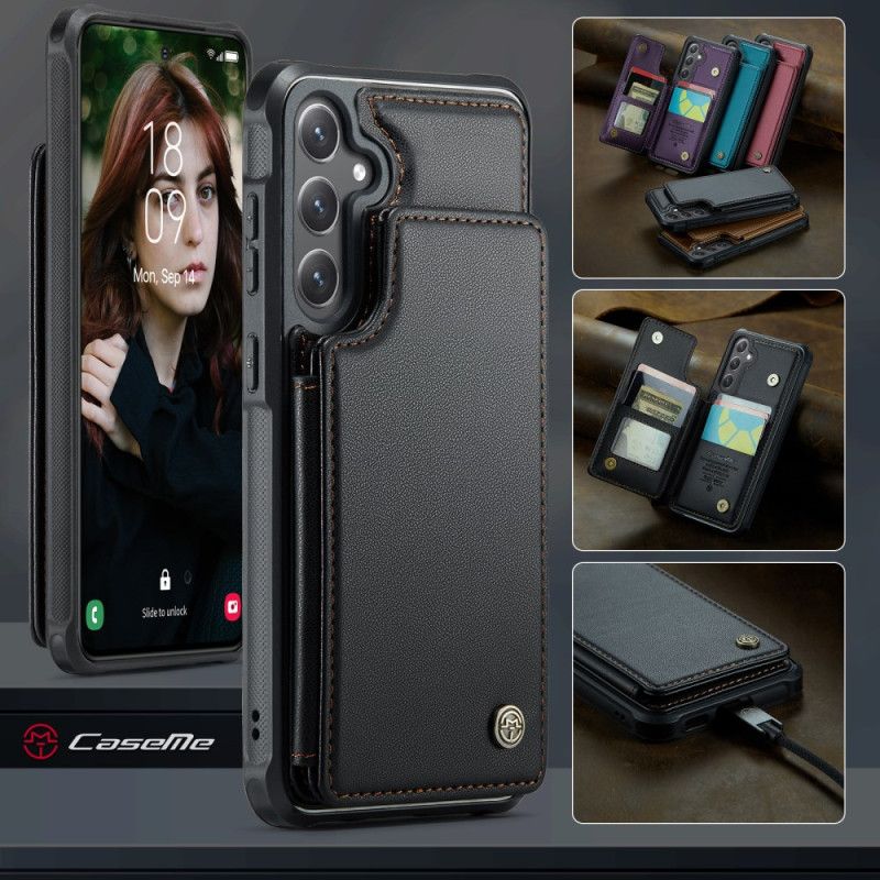 Coque Samsung Galaxy S25 FE Portefeuille avec Blocage RFID