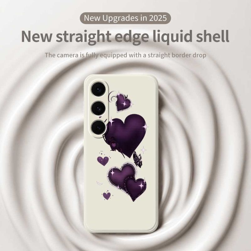 Coque Samsung Galaxy S25 FE. Silicone Coeur Violet