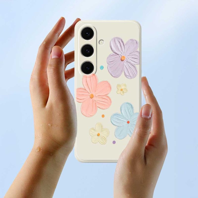 Coque Samsung Galaxy S25 FE Silicone Fleurs Pastel