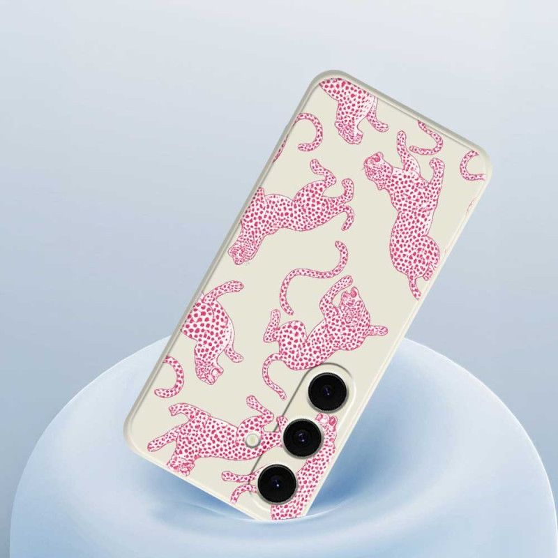Coque Samsung Galaxy S25 FE Silicone Léopard Rose