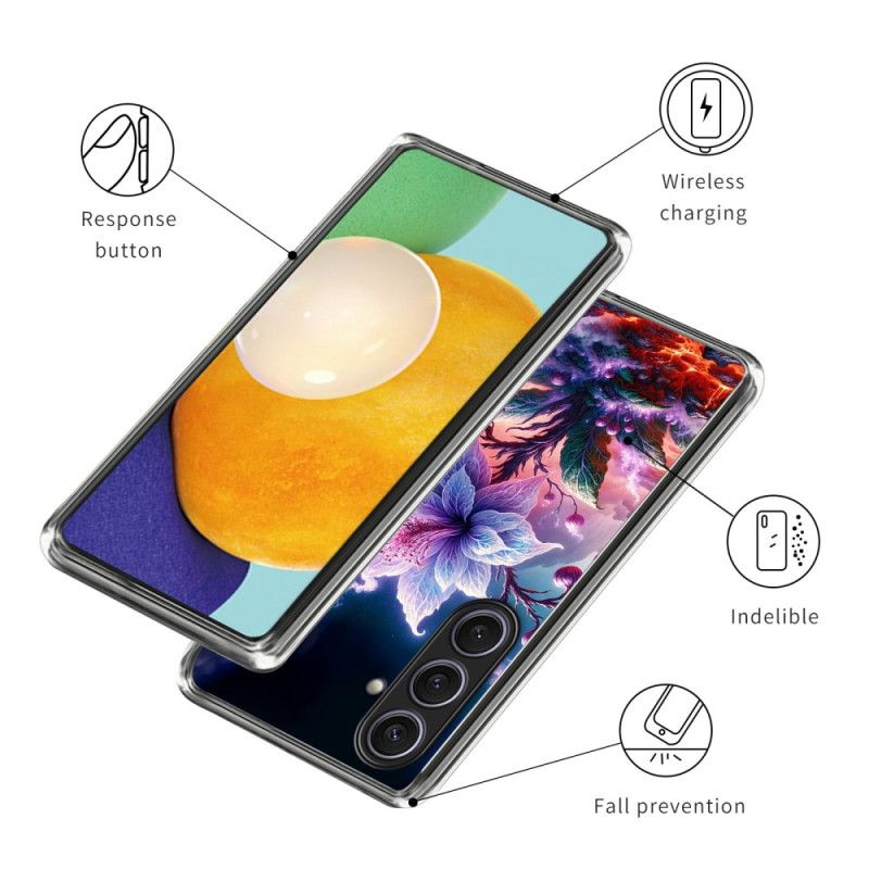 Coque Samsung Galaxy S25 Plus 5G Fleurs Violettes