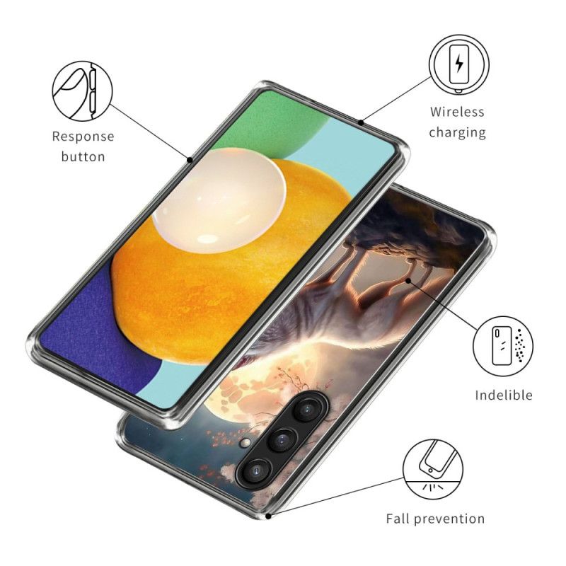 Coque Samsung Galaxy S25 Plus 5G Loup à la Lune
