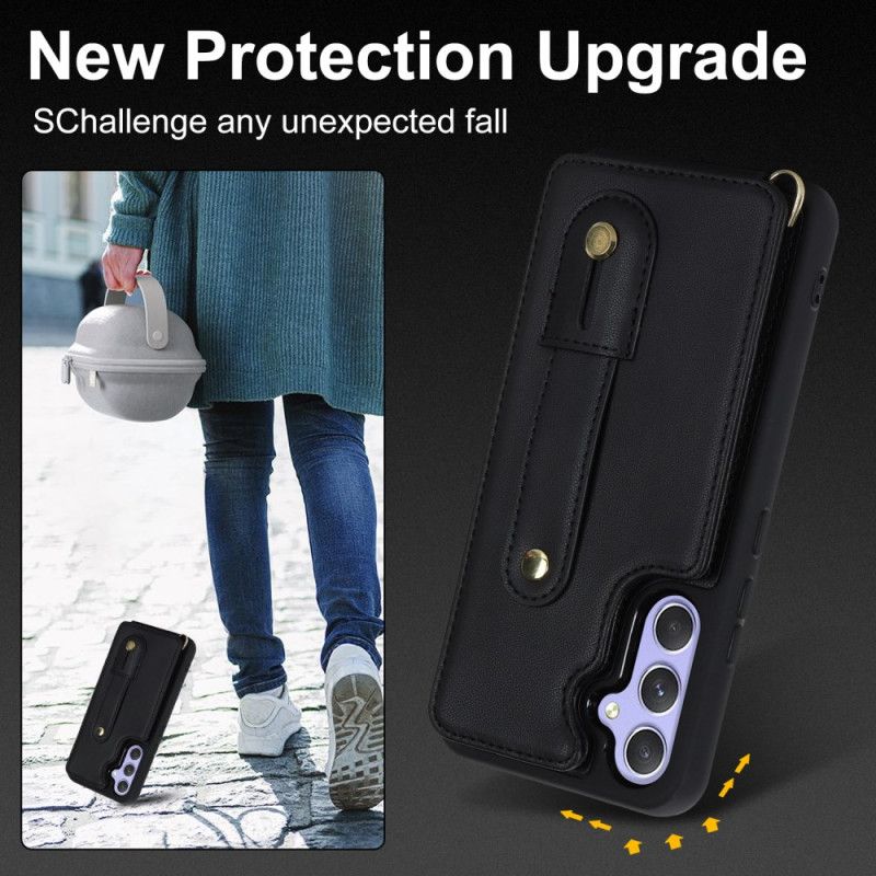 Coque Samsung Galaxy S25 Plus 5G Porte-Cartes et Sangle