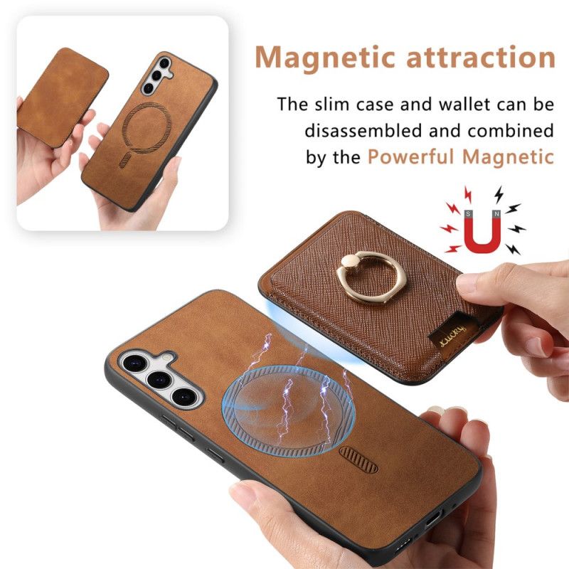 Coque Samsung Galaxy S25 Plus 5G Porte-Cartes Magnétique Détachable