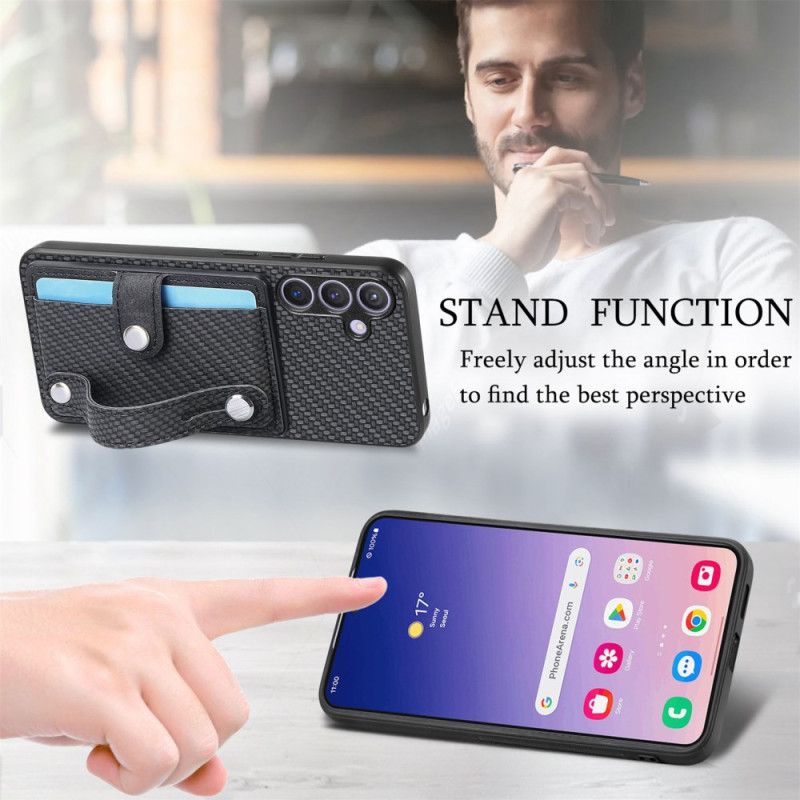 Coque Samsung Galaxy S25 Plus 5G Sangle et Porte-Cartes