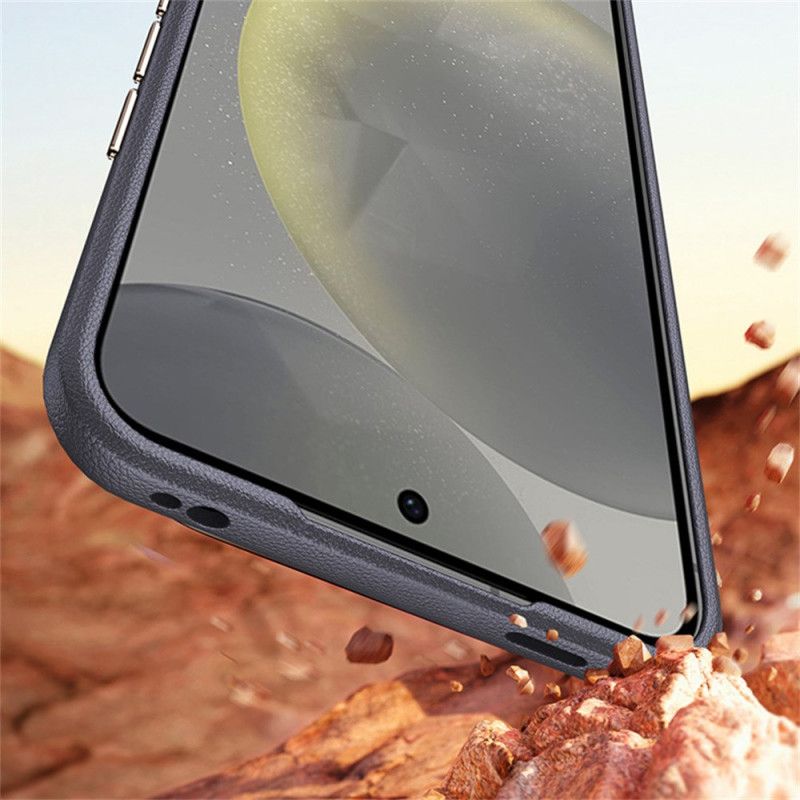 Coque Samsung Galaxy S25 Plus 5G Simili Cuir Texturé