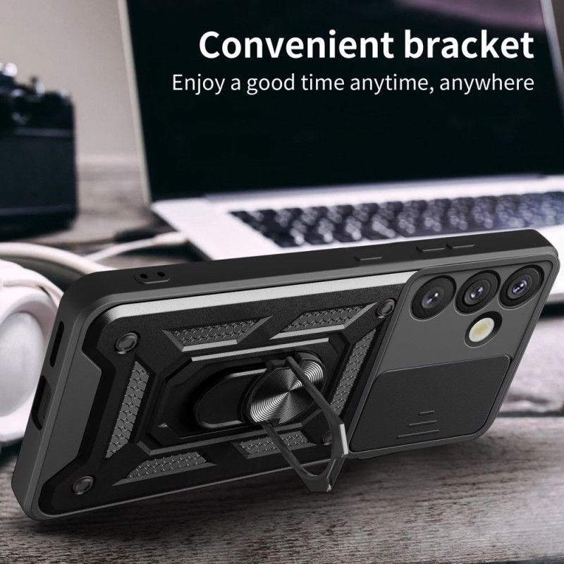 Coque Samsung Galaxy S25 Plus 5G Support Rotatif et Protecteur Objectif