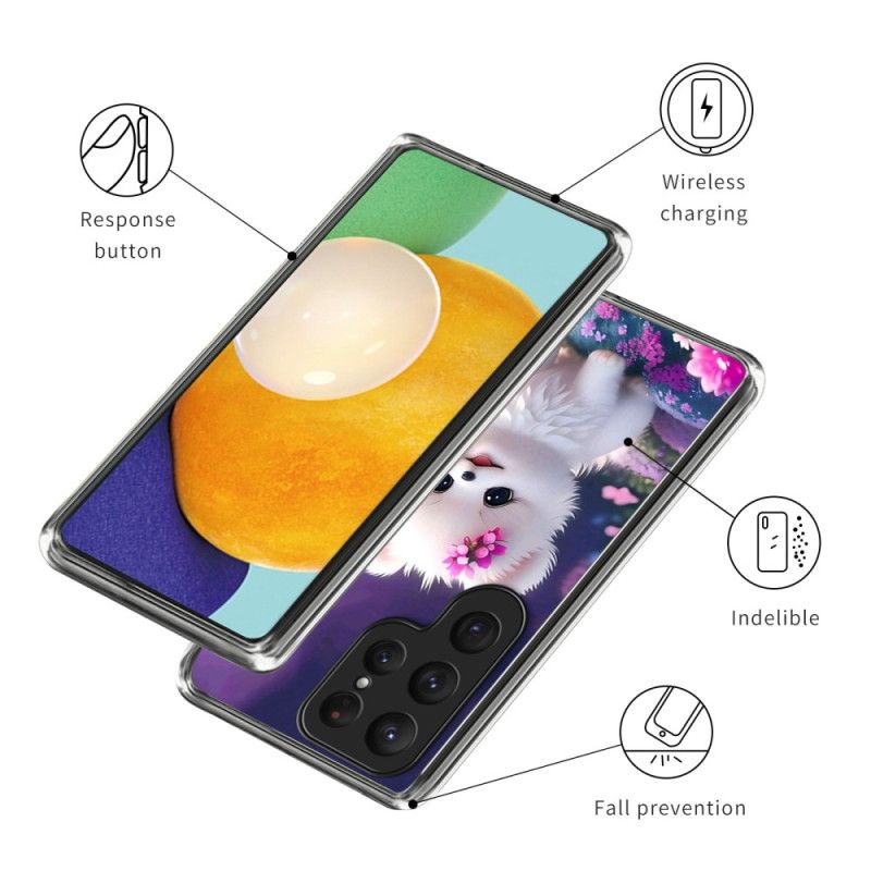 Coque Samsung Galaxy S25 Ultra 5G Chiot blanc