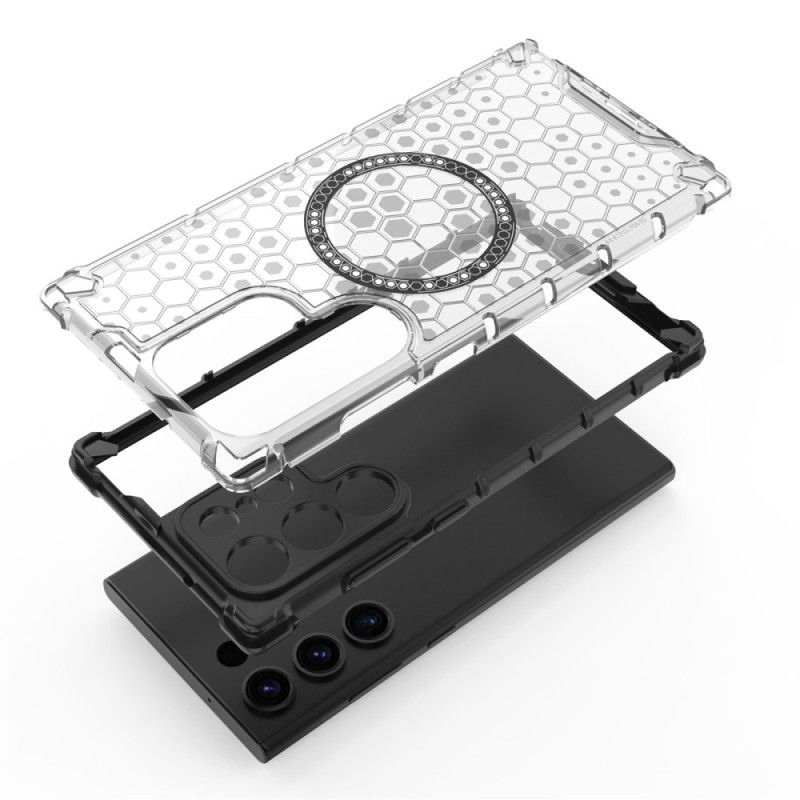 Coque Samsung Galaxy S25 Ultra 5G Compatible MagSafe Nid d'Abeille