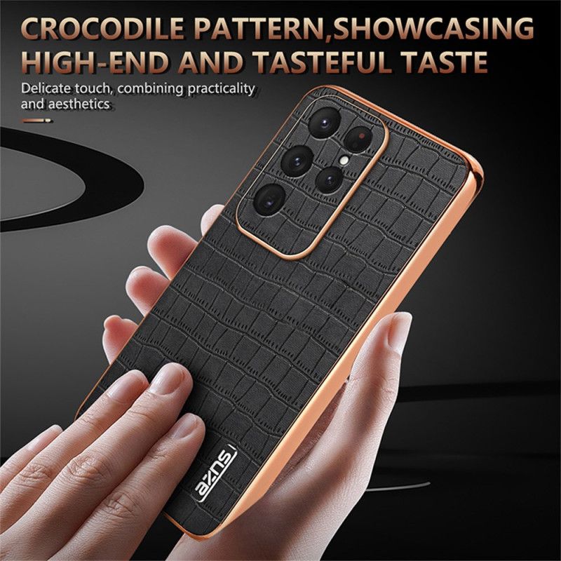 Coque Samsung Galaxy S25 Ultra 5G Effet Crocodile AZNS