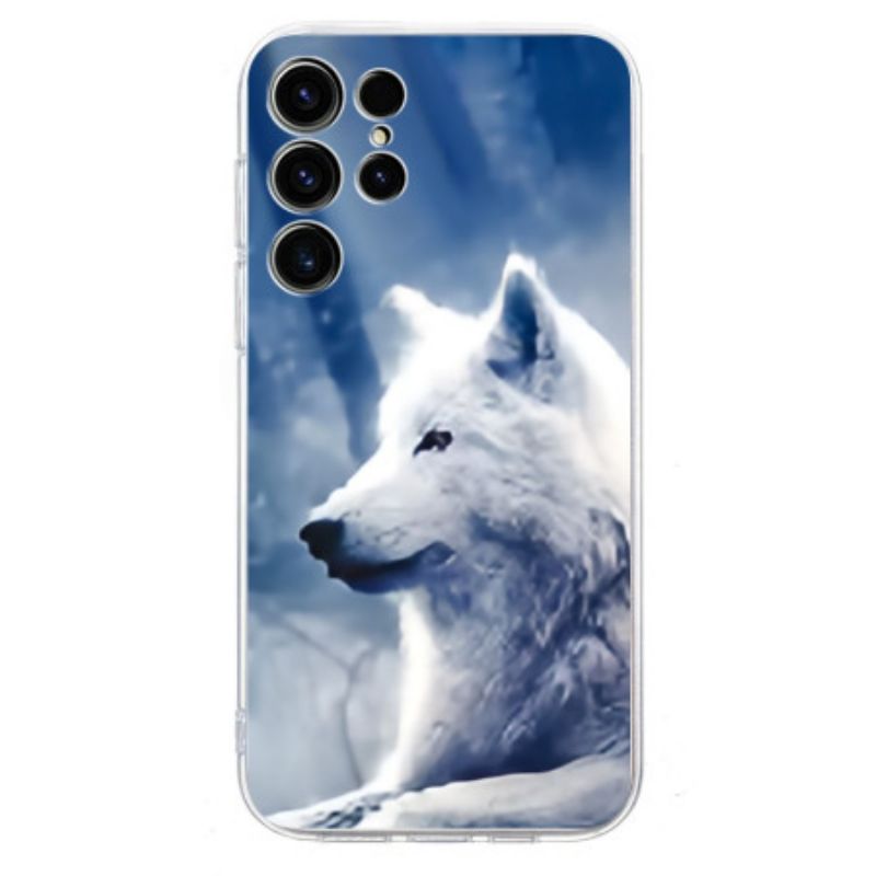 Coque Samsung Galaxy S25 Ultra 5G Loup Blanc