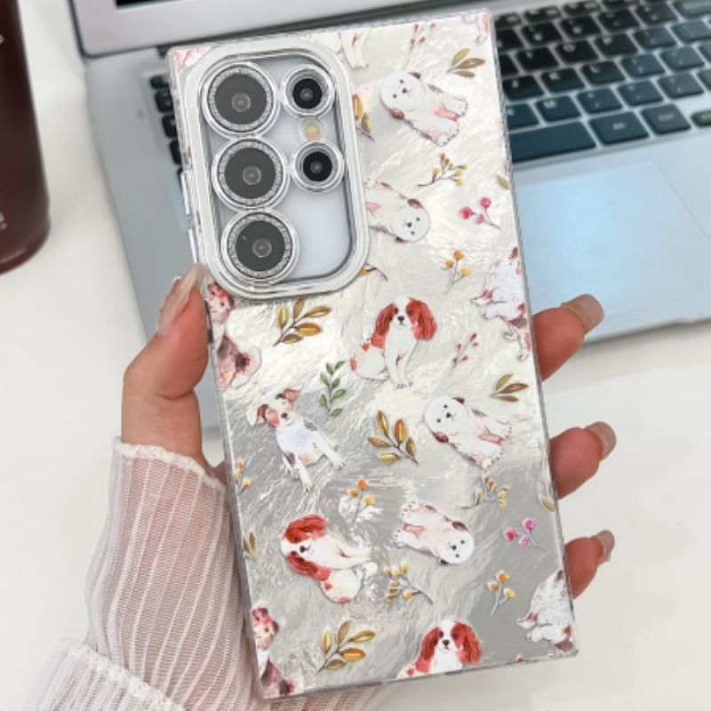 Coque Samsung Galaxy S25 Ultra 5G Motif avec Film Protecteur d'Objectif