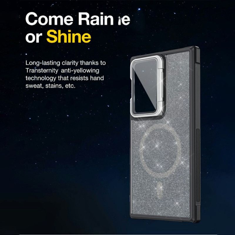 Coque Samsung Galaxy S25 Ultra 5G Paillettes Support Intégré