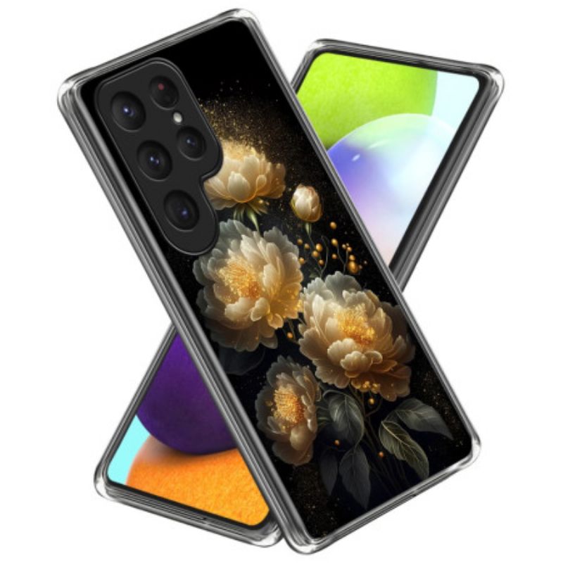 Coque Samsung Galaxy S25 Ultra 5G Pivoine Dorée