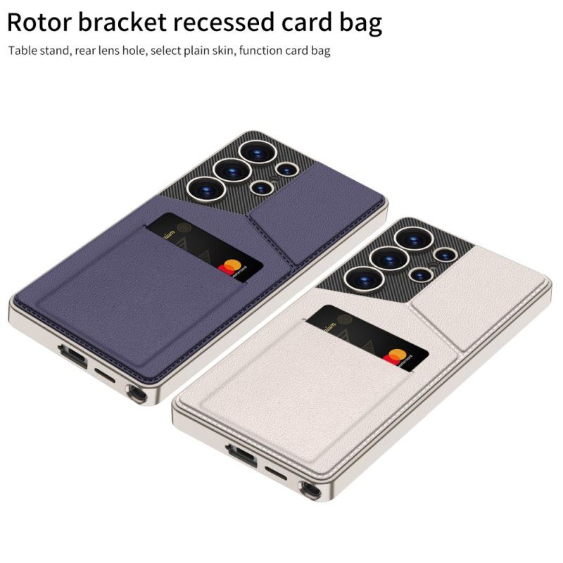 Coque Samsung Galaxy S25 Ultra 5G Porte-Cartes et Béquille GKK