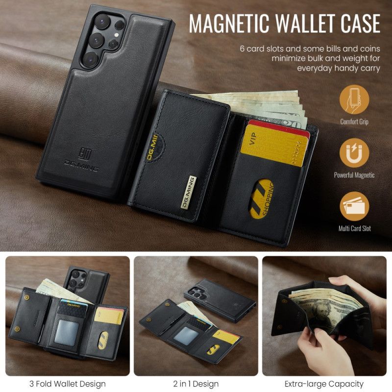 Coque Samsung Galaxy S25 Ultra 5G Portefeuille Magnétique Détachable