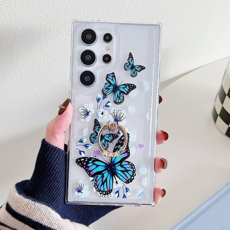 Coque Samsung Galaxy S25 Ultra 5G Support Anneau à Motif