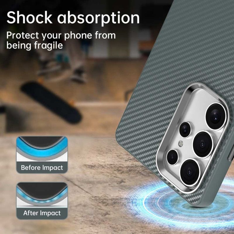 Coque Samsung Galaxy S25 Ultra 5G Texture Fibre Carbone