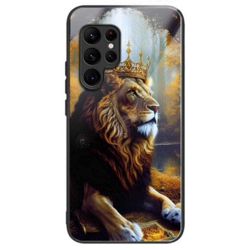 Coque Samsung Galaxy S25 Ultra 5G Verre Trempé Lion Doré