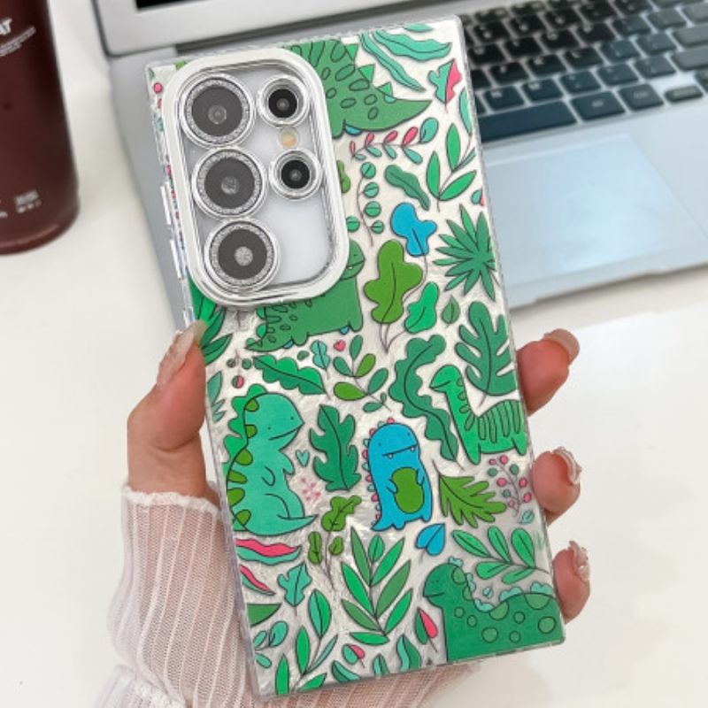 Coque Samsung Galaxy S25 Ultra Dinosaures Fun avec Film Protecteur d'Objectif