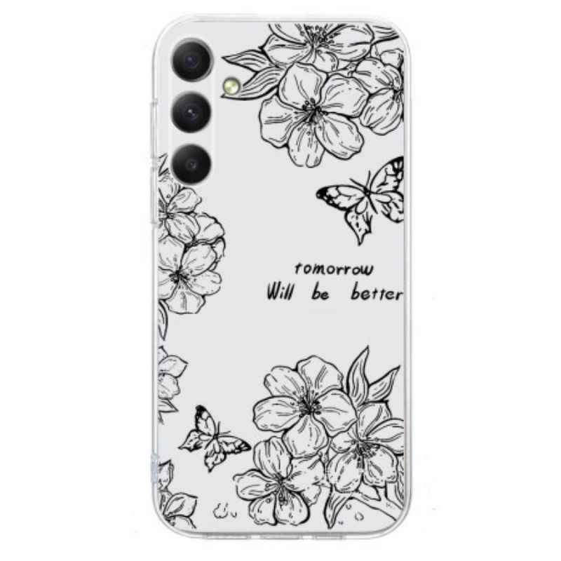 Coque Samsung Galaxy S26 Florale Noire
