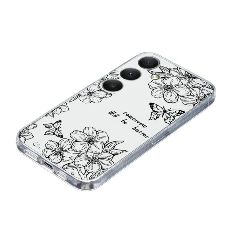 Coque Samsung Galaxy S26 Florale Noire