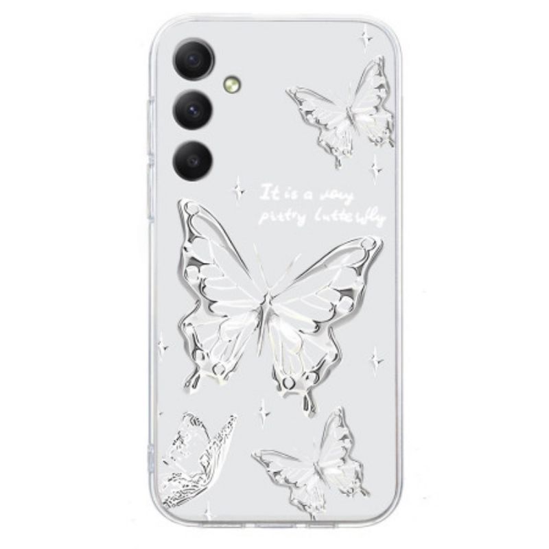 Coque Samsung Galaxy S26 Papillons Blancs