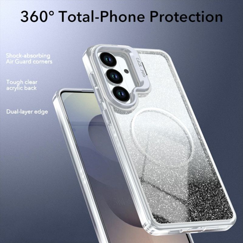 Coque Samsung Galaxy S26 Plus Magnétique Paillettes Dégradées et Support