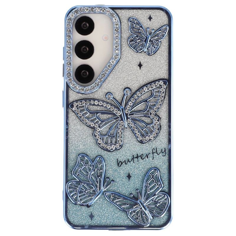 Coque Samsung Galaxy S26 Plus Papillons 3D et Strass