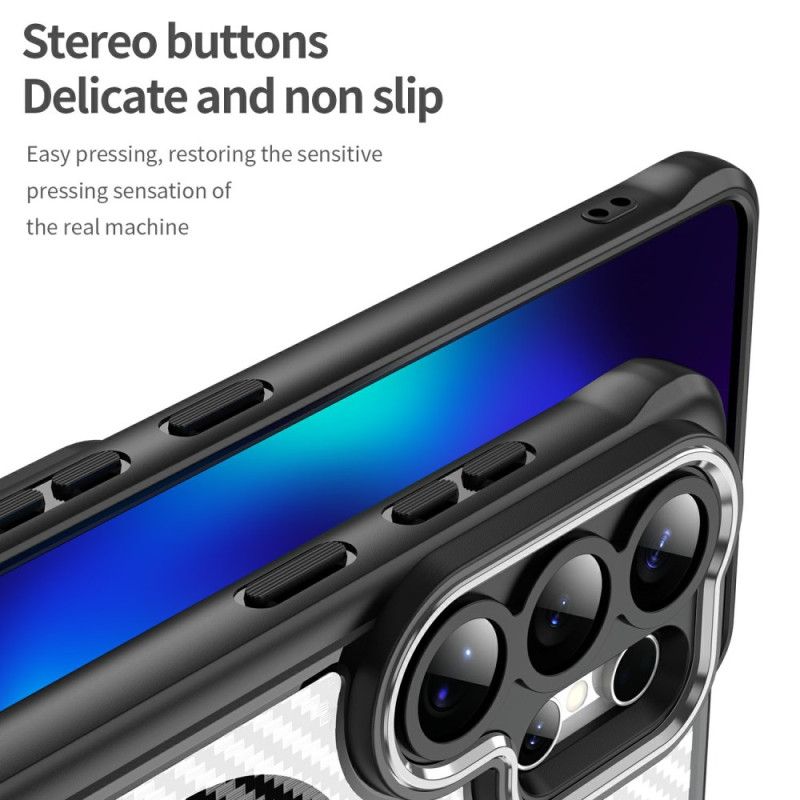 Coque Samsung Galaxy S26 Ultra MagSafe Protection Hybride Texture Fibre de Carbone