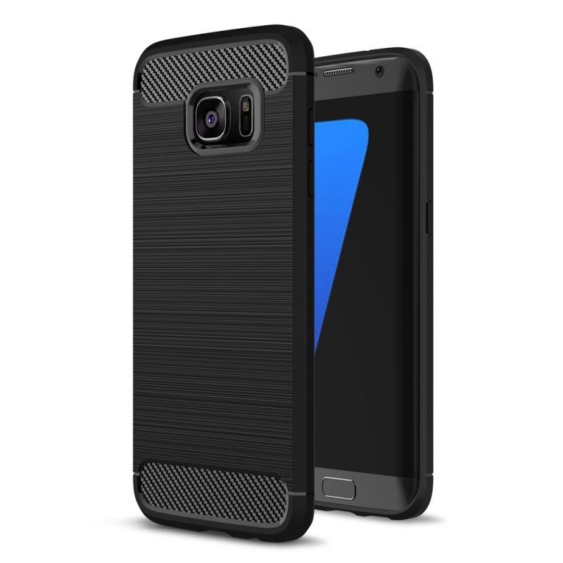 Coque Samsung Galaxy S7 Edge Fibre Carbone Brossée