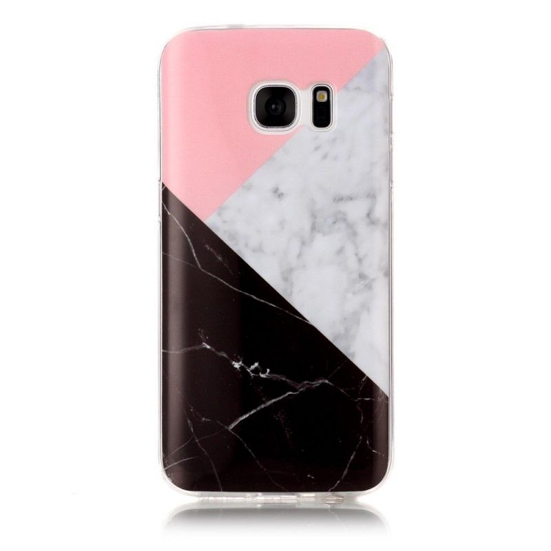 Coque Samsung Galaxy S7 Effet Marbre Geométrique