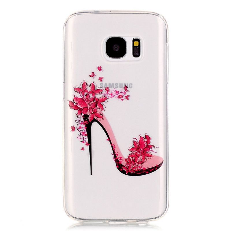 Coque Samsung Galaxy S7 Escarpin Fleuri