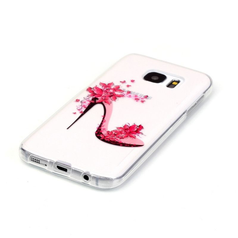 Coque Samsung Galaxy S7 Escarpin Fleuri