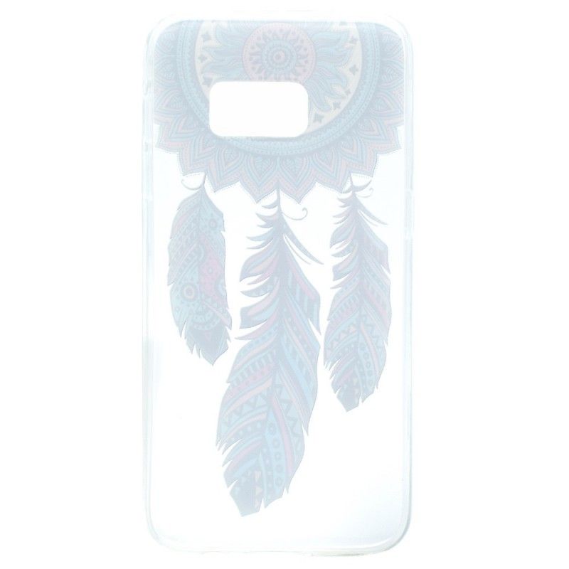 Coque Samsung Galaxy S7 Transparente Attrape Rêves Plumes Bleues