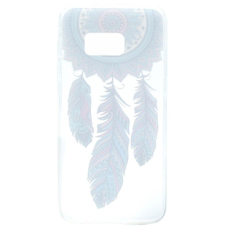 Coque Samsung Galaxy S7 Transparente Attrape Rêves Plumes Bleues