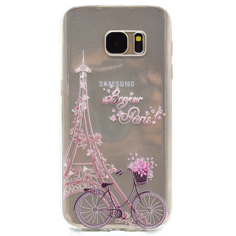 Coque Samsung Galaxy S7 Transparente Bonjour Paris