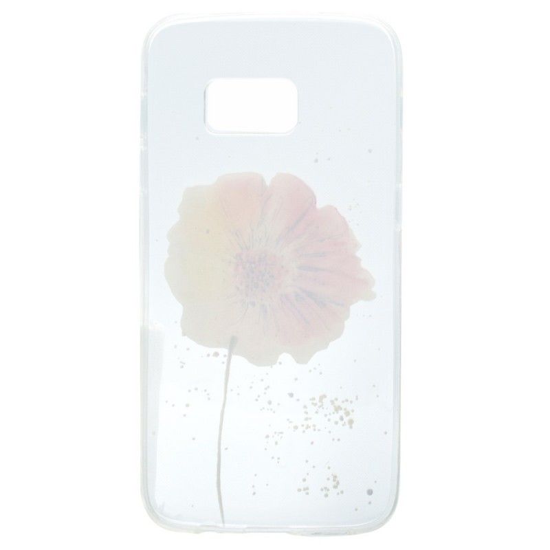 Coque Samsung Galaxy S7 Transparente Coquelicot Aquarelle