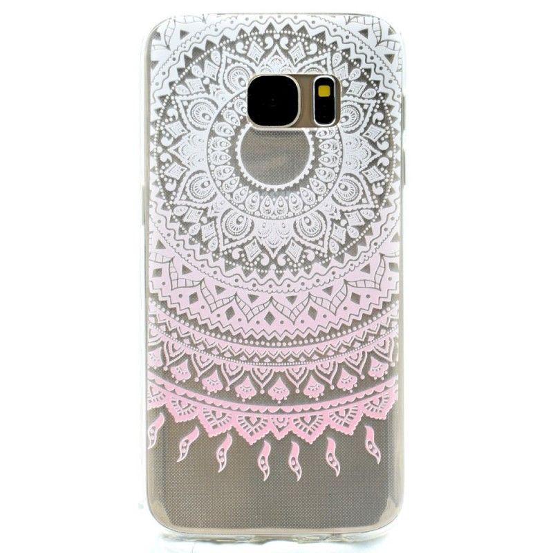 Coque Samsung Galaxy S7 Transparente Mandala Coloré