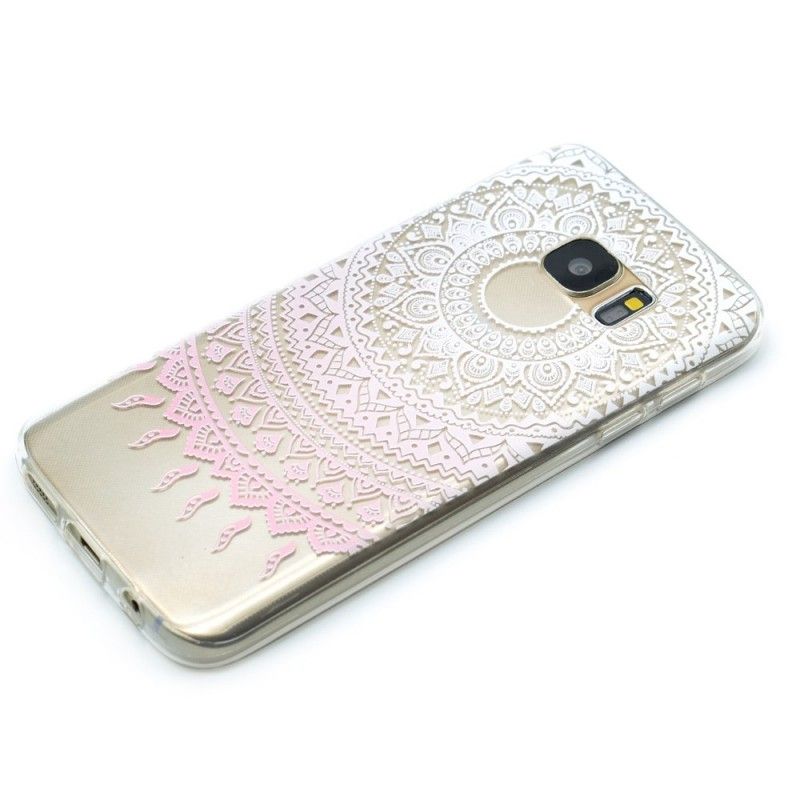 Coque Samsung Galaxy S7 Transparente Mandala Coloré