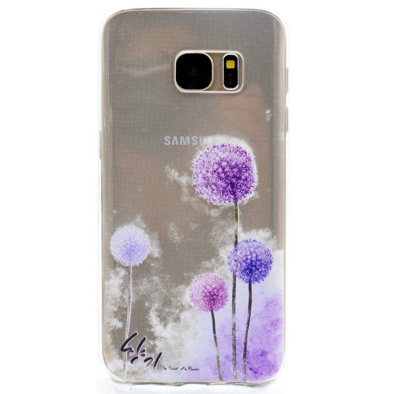 Coque Samsung Galaxy S7 Transparente Pissenlits Colorés