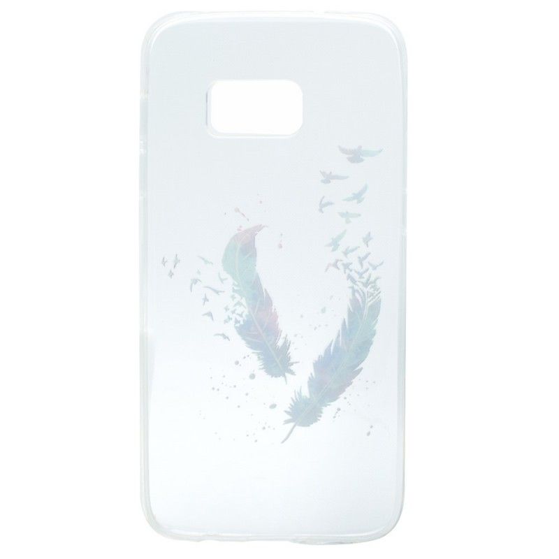 Coque Samsung Galaxy S7 Transparente Plumes